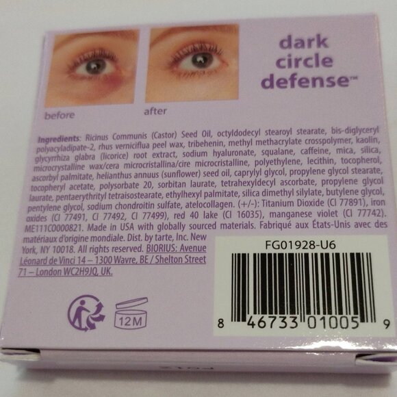 tarte Dark Circle Defense CC Undereye Corrector Shade Light-Medium Peach-NWT - Picture 5 of 5